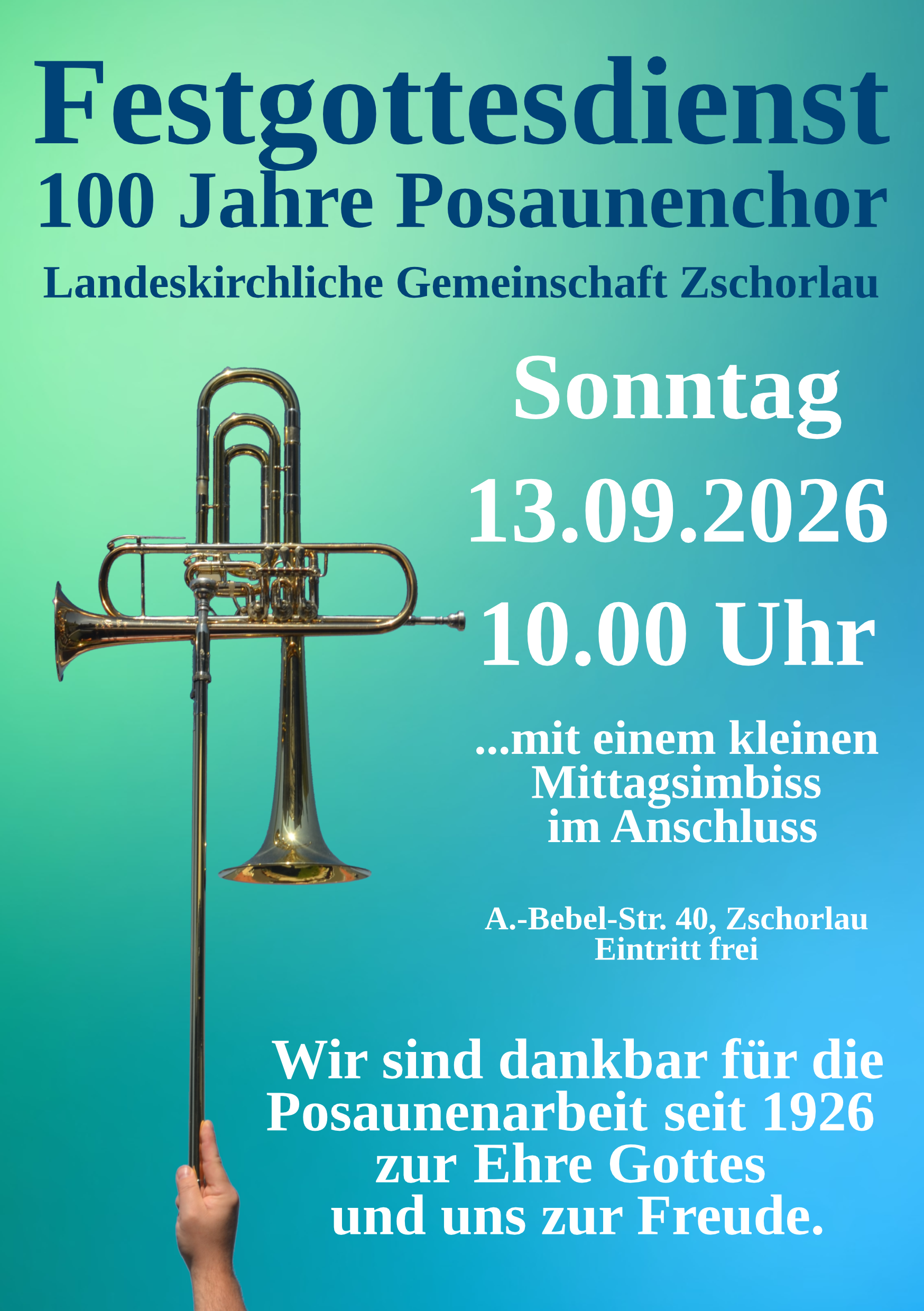 LKG Zschorlau 13.09.26 100 Jahre Posaunenchor